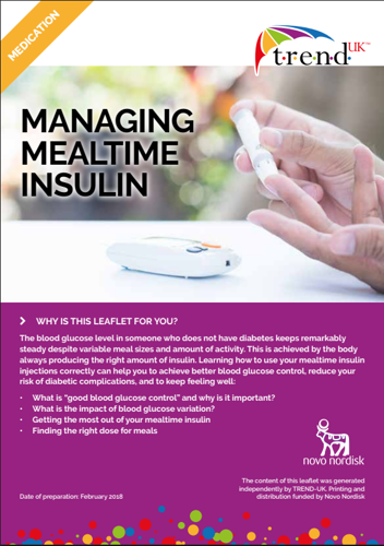 Managing meal time insulin